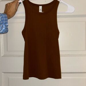 Lululemon dark brown tank top only worn once!